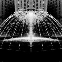 Fountain in front of building