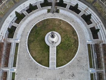 High angle view of historical building