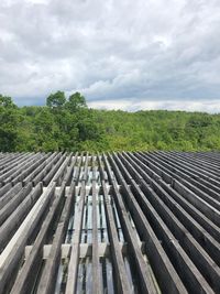 Scenic view of roof against sky