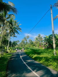 Empty road against sky