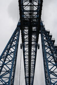 Low angle view of suspension bridge