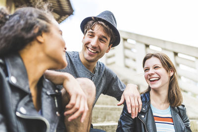 Young couple smiling