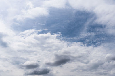 Low angle view of clouds in sky