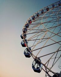 Low angle view of ferris wheel against clear sky