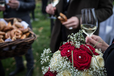Close-up of hand holding ice cream