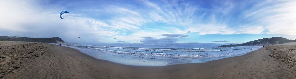 Panoramic view of beach against sky