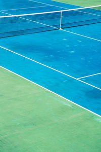 High angle view of tennis court