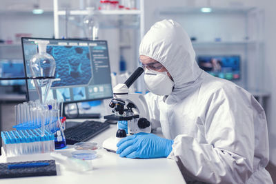 Female scientist working in laboratory