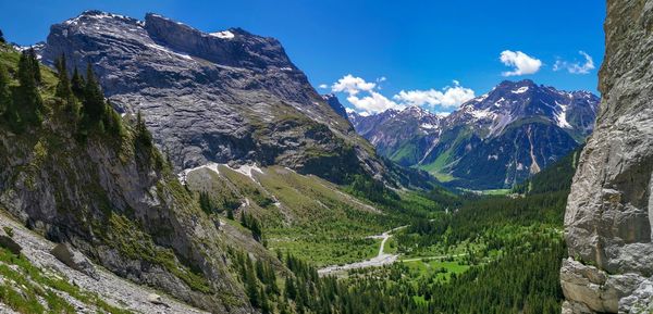 Panoramic view of mountains against sky