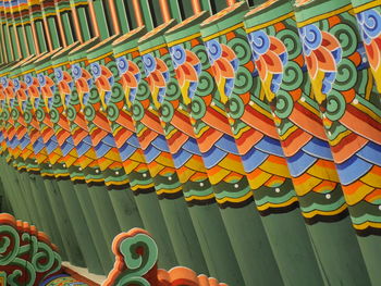 Painted roof. gyeonbokgung royal palace seoul korea