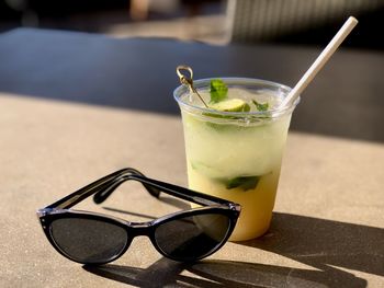 Close-up of drink on table