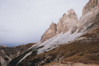 Scenic view of rocky mountains against sky