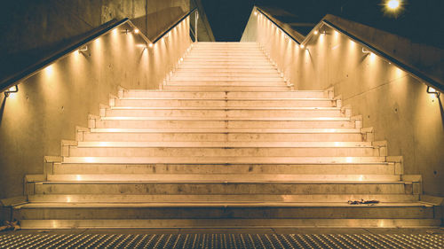 Low angle view of empty staircase