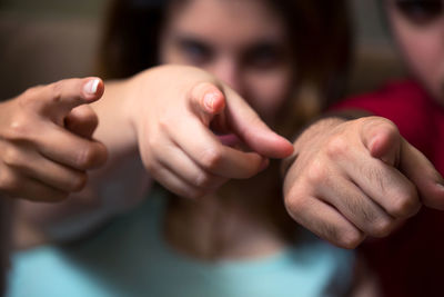 Close-up of hands