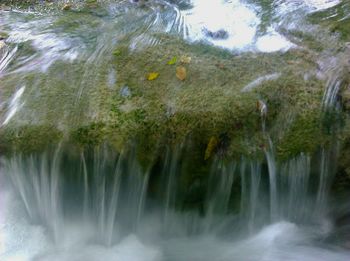 Scenic view of waterfall