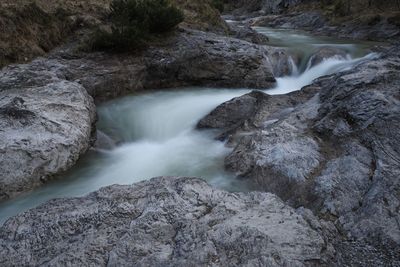 Scenic view of waterfall