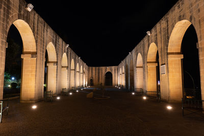 View of illuminated building at night