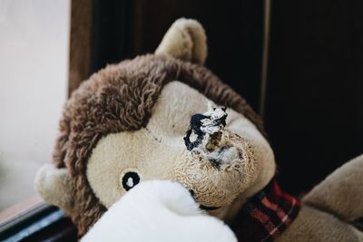 Close-up of stuffed toy at home