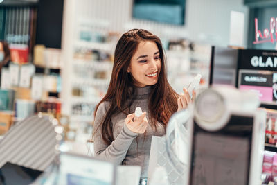 Young woman smiling