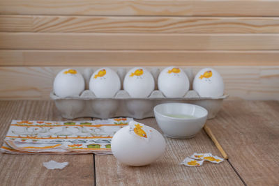 Close-up of breakfast on table