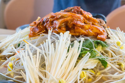 Close-up of food in plate