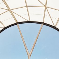 Low angle view of built structure against clear sky