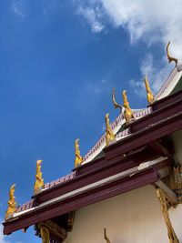 Low angle view of traditional building against sky