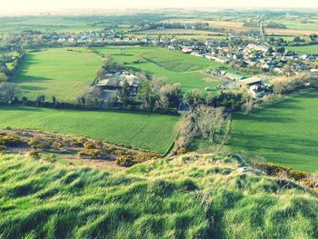 Aerial view of rural landscape