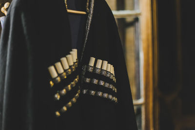 Close-up of a window georgian national dance clothes