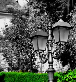 Low angle view of lamp post