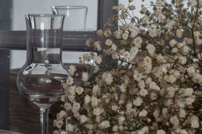 Close-up of cherry blossom on table