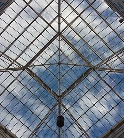 Low angle view of modern building against sky