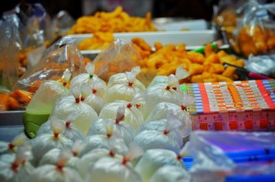 Close-up of food for sale in market