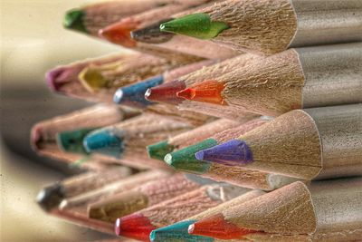Closeup of colorpencils 