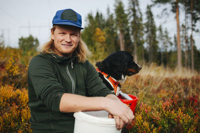 Man with dog