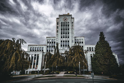 Low angle view of buildings against sky