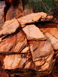 Close-up of rock formation