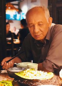 Portrait of man with ice cream