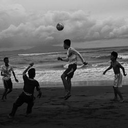 Children playing at beach