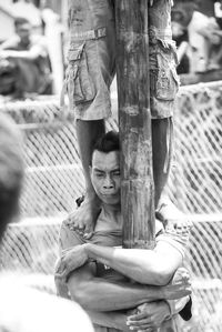 Men playing traditional game