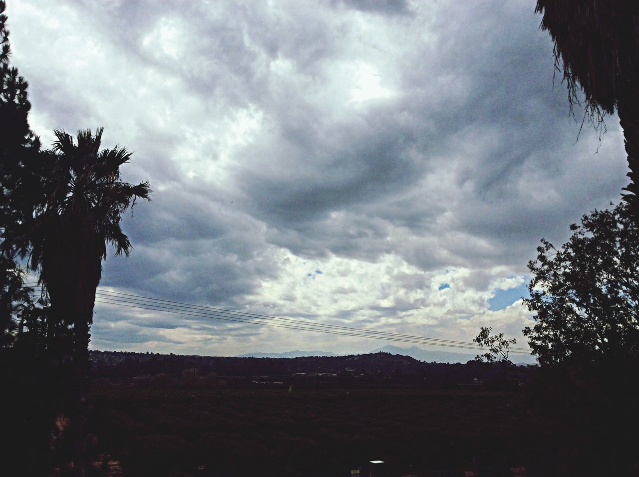 sky, cloud - sky, tree, cloudy, tranquility, beauty in nature, tranquil scene, scenics, weather, nature, cloud, water, overcast, idyllic, outdoors, day, no people, branch, reflection, low angle view