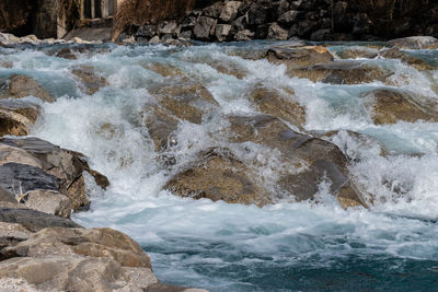 Scenic view of rocks in sea