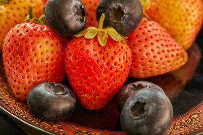 Close-up of fruits in basket