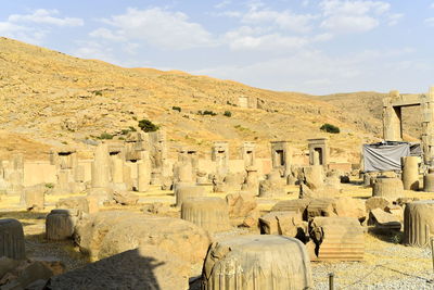 Persepolis, achaemenid empire, shiraz, fars, iran, the hundred column hall the treasury persepolis