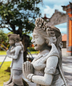 Close-up of angel statue