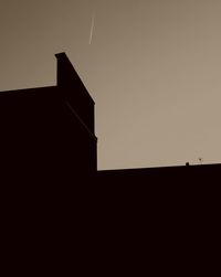 Low angle view of built structure against clear sky