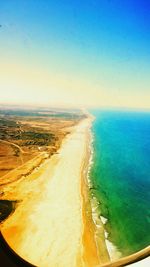 Aerial view of sea