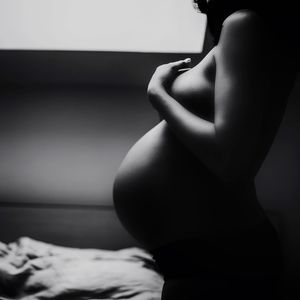 Naked woman in white background