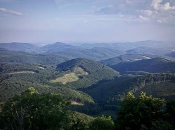 High angle view of landscape against sky