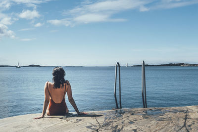 Woman at sea